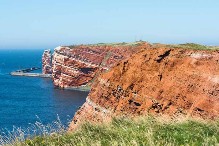 rode kliffen op Helgoland