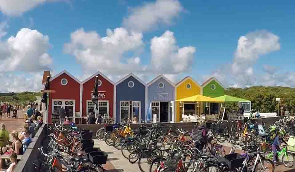Gekleurde huisjes op Langeoog