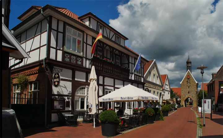 de Lange Straße, de winkelstraat van Quakenbrück